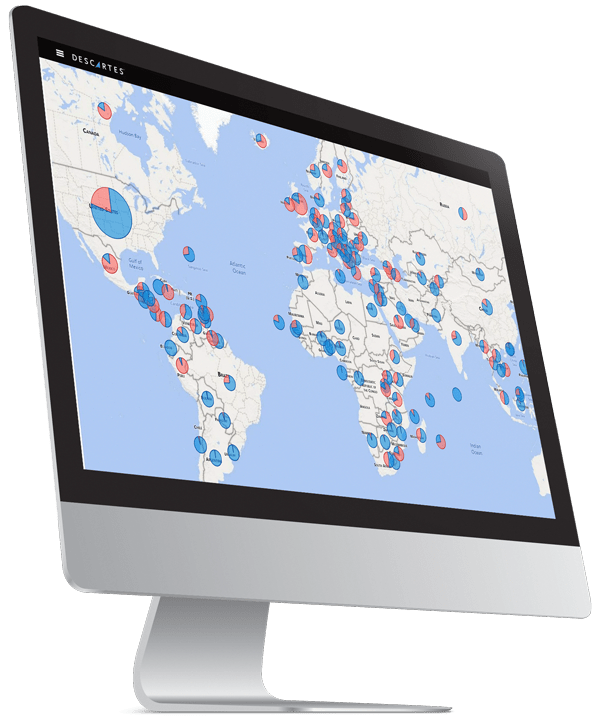 import and export trade data heat map