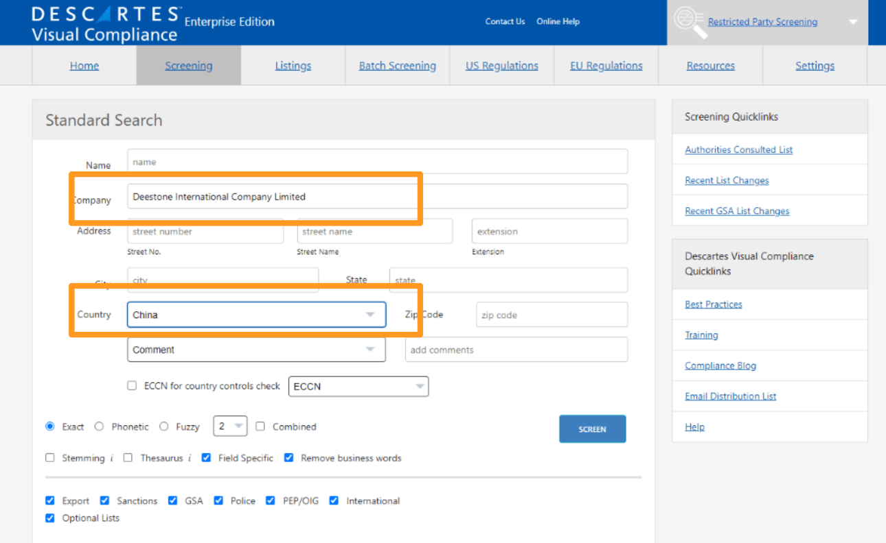 software de triagem de partes negadas